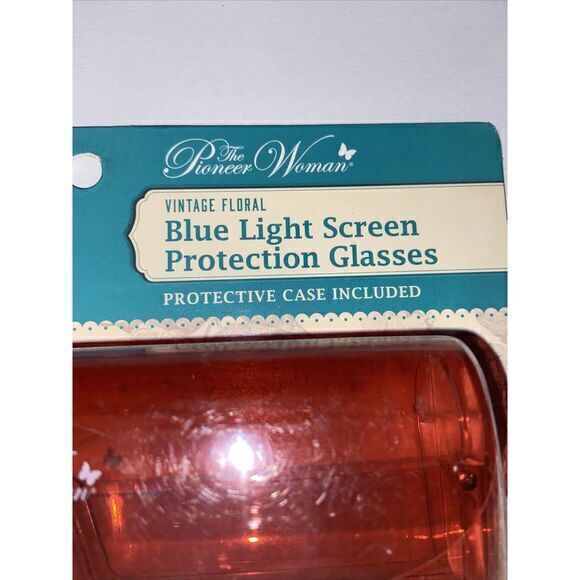 Pioneer Woman "Vintage‎ Floral" Blue Light Screen Protection Glasses with Case - Picture 2 of 7